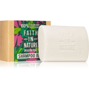 Faith In Nature Dragon Fruit șampon organic solid pentru par deteriorat si vopsit