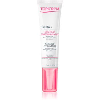 Topicrem UH FACE HYDRA+ Radiance Eye Contour crema de ochi iluminatoare impotriva pungilor de sub ochi