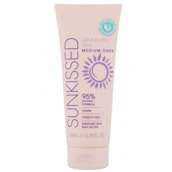 Lotiune Autobronzanta Profesionala SUNKISSED Gradual Tan, 95% Ingrediente Naturale, MEDIUM-DARK, 200 ml de firma original