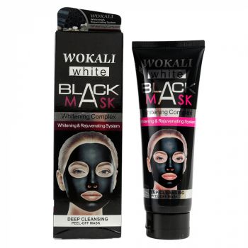 Masca neagra de fata anti-rid cu Argila Minerala, Vitamina A E, Efect detoxifiant si de intinerire, WOKALI BLACK Mask, 130 ml