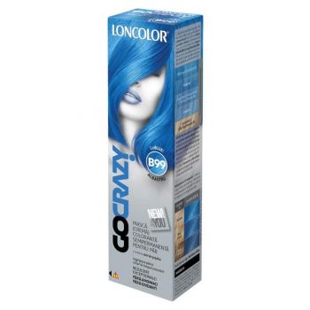 Masca Crema Coloranta Semipermanenta pentru Par Loncolor GoCrazy, nuanta B99 GoBlue, 100 ml