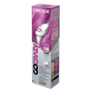 Masca Crema Coloranta Semipermanenta pentru Par Loncolor GoCrazy, nuanta C96 GoCyclamen, 100 ml la reducere