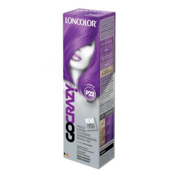 Masca Crema Coloranta Semipermanenta pentru Par Loncolor GoCrazy, nuanta P22 GoPurple, 100 ml de firma originala