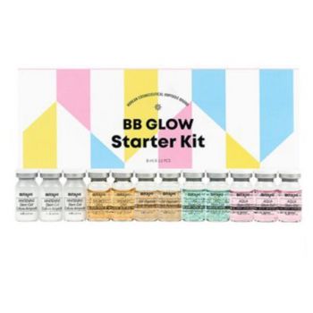 Set 12 fiole tratament facial BB-Glow Meso Serum MakeUp Dermawhite Nutritie si Tonifiere, White BB-Cream Microneedeling Dr.Pen,10x5ml