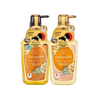 Set Ingrijire Intensiva a Parului pe Baza Ritualului Japonez - Cocopalm (Sampon Cocopalm - 600ml, Tratament Cocopalm - 600ml)