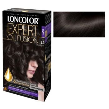 Vopsea de Par Permanenta Fara Amoniac Loncolor Expert Oil Fusion, nuanta 3.0 saten inchis la reducere