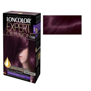 Vopsea de Par Permanenta Fara Amoniac Loncolor Expert Oil Fusion, nuanta 5.62 saten violet deschis ieftina