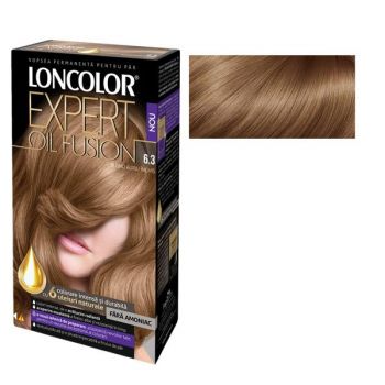 Vopsea de Par Permanenta Fara Amoniac Loncolor Expert Oil Fusion, nuanta 6.3 blond auriu inchis ieftina