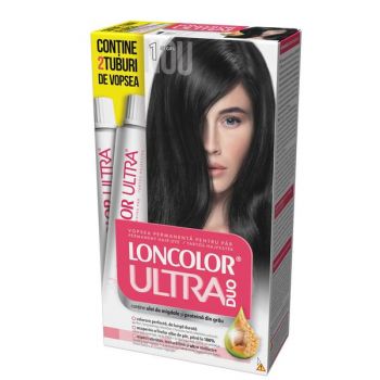 Vopsea Permanenta pentru Par Loncolor Ultra Max, nuanta 1 negru la reducere