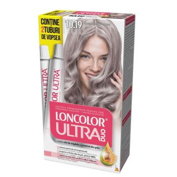 Vopsea Permanenta pentru Par Loncolor Ultra Max, nuanta 10.19 blond argintiu intens