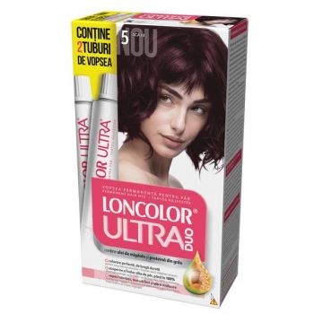 Vopsea Permanenta pentru Par Loncolor Ultra Max, nuanta 5 acaju