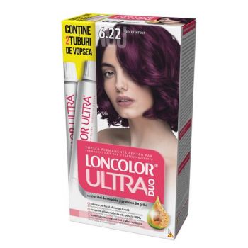 Vopsea Permanenta pentru Par Loncolor Ultra Max, nuanta 6.22 violet intens ieftina