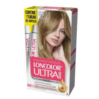 Vopsea Permanenta pentru Par Loncolor Ultra Max, nuanta 8.1 blond bej ieftina