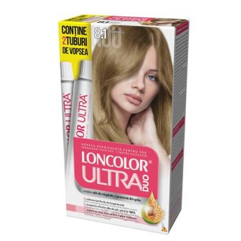 Vopsea Permanenta pentru Par Loncolor Ultra Max, nuanta 8.1 blond bej de firma originala