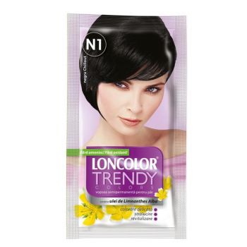 Vopsea Semipermanenta Loncolor Trendy Colors, nuanta N1 negru chillout, 2x 25 ml ieftina