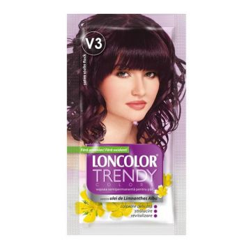 Vopsea Semipermanenta Loncolor Trendy Colors, nuanta V3 saten violin rock, 2x 25 ml de firma originala