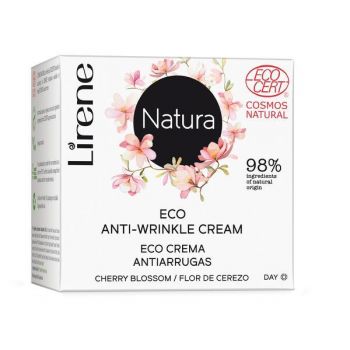 Crema ECO anti-rid pentru zi LIRENE NATURA, cu extract din floare de cires , 98% ingrediente de origine naturala, 50ml