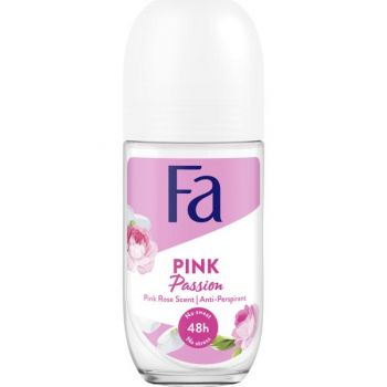 Deodorant Roll-on Antiperspirant Pink Passion Pink Rose 48h Fa, 50 ml la reducere