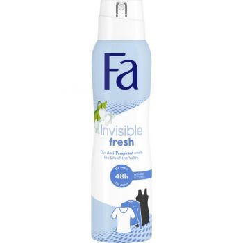 Deodorant Spray Antiperspirant Invisible Fresh Lily of the Valley 48h Fa, 150 ml