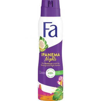 Deodorant Spray Ipanema Nights Maracuja & Night Jasmine 48h Fa, 150 ml