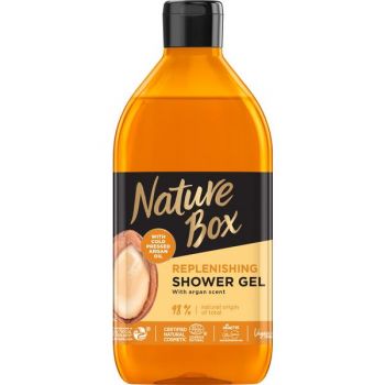 Gel de Dus Reconfortant cu Ulei de Argan Presat la Rece - Nature Box Replenishing Shower Gel with Cold Pressed Argan Oil, 385 ml