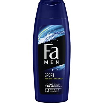 Gel de Dus Sport 2 in 1 pentru Barbati - Fa Men Vitalizing Citrus Green, 250 ml