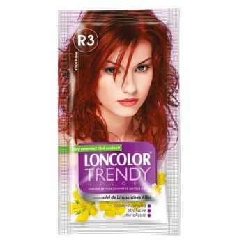 Vopsea Semipermanenta Loncolor Trendy Colors, nuanta R3 rosu rave, 2x 25 ml ieftina