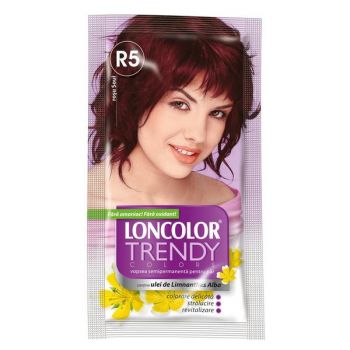 Vopsea Semipermanenta Loncolor Trendy Colors, nuanta R5 rosu soul, 2x 25 ml ieftina