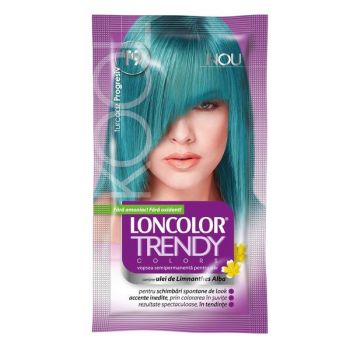 Vopsea Semipermanenta Loncolor Trendy Colors, nuanta T9 turcoaz progresiv, 2x 25 ml de firma originala