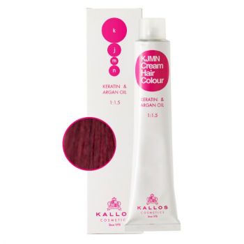 Vopsea Permanenta - Blond Inchis cu Nuanta de Violet - Kallos KJMN Cream Hair Colour nuanta 6.20 Dark Violet Blond 100ml ieftina