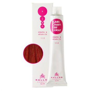 Vopsea Permanenta - Blond Mediu cu Nuanta de Roscat - Kallos KJMN Cream Hair Colour nuanta 7.66 Medium Red Blond 100ml ieftina