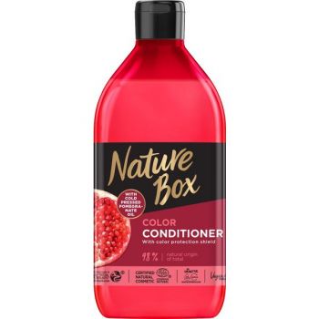 Balsam pentru Par Vopsit cu Ulei de Rodie Presat la Rece - Nature Box Color Conditioner with Cold Pressed Pomegranate Oil, 385 ml la reducere