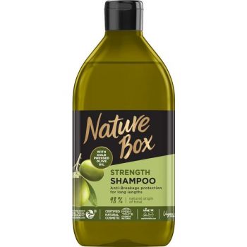 Sampon Fortifiant cu Ulei de Masline Presat la Rece - Nature Box Strenght Shampoo with Cold Pressed Olive Oil, 385 ml