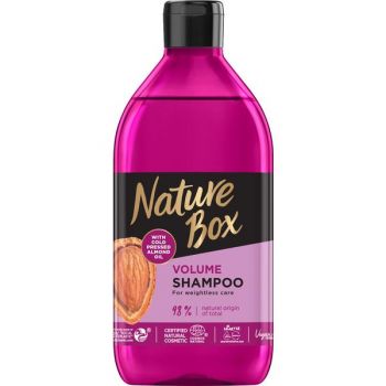 Sampon pentru Volum cu Ulei de Migdale Presat la Rece - Nature Box Volume Shampoo with Cold Pressed Almond Oil, 385 ml