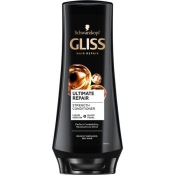 Balsam Fortifiant pentru Par Foarte Deteriorat si Uscat - Schwarzkopf Gliss Hair Repair Ultimate Repair Strength Conditioner for Heavily Damaged, Dry Hair, 200 ml de firma original