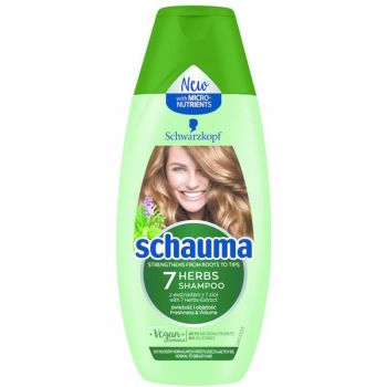 Sampon cu 7 Plante pentru Par Normal Spre Gras - Schwarzkopf Schauma 7 Herbs Shampoo for Normal to Grasy Hair, 250 ml