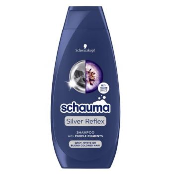 Sampon Nuantator cu Reflexe Argintii pentru Par Blond - Schwarzkopf Schauma Silver Reflex Cool Blonde Shmapoo, 400 ml ieftin