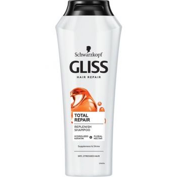 Sampon Reparator pentru Par Uscat si Deteriorat - Schwarzkopf Gliss Hair Repair Total Repair Replenish Shampoo for Dry, Stressd Hair, 250 ml Sampon Reparator pentru Par Uscat si Deteriorat - Schwarzkopf Gliss Hair Repair Total Repair Replenish Shampoo for Dry, Stressd Hair, 250 ml