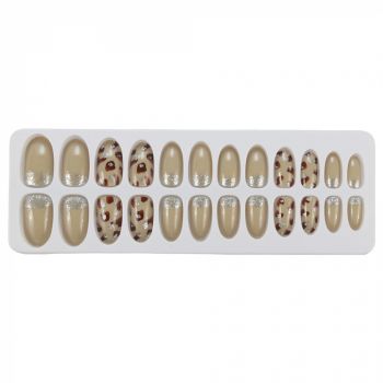 Set 24 Unghii False Tips cu aspect natural, Salon Nails, 04 Leopard