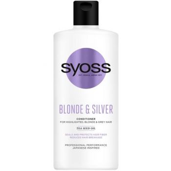 Balsam Nuantator pentru Par Blond, Grizonat sau cu Suvite  - Syoss Blonde & Silver Purple Conditioner for Highlighted, Blonde & Graey Hair, 440 ml