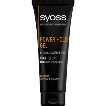 Gel de Par cu Fixare Extrem de Puternica - Syoss Professional Performance Power Hold Gel High Shine Ultra Strong Hold, 250 ml