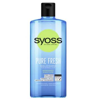 Sampon Micelar pentru Par Normal - Syoss Professional Performance Japanese Inspired Pure Fresh Micellar Shampoo for Normal Hair, 440 ml