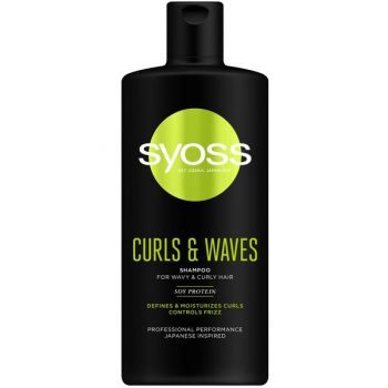 Sampon pentru Par Cret sau Ondulat - Syoss Professional Performance Japanese Inspired Curls & Waves Shampoo for Wavy & Curly Hair, 440 ml