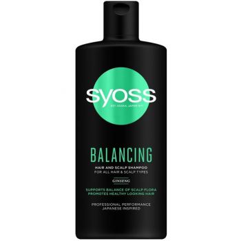 Sampon pentru Toate Tipurile de Par si Scalp - Syoss Professional Performance Japanese Inspired Balancing Hair and Scalp Shampoo for All Hair & Scalp Types, 440 ml