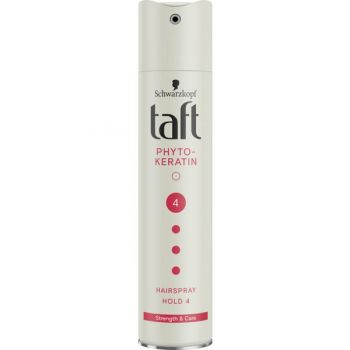 Spray Fixativ cu Keratina pentru Fixare Puternica - Schwarzkopf Taft Phyto-Keratin Hairspray Hold 4, 250 ml