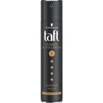 Spray Fixativ pentru Textura cu Fixare Foarte Puternica - Schwarzkopf Taft Power & Fullness Hairspray Hold 5+, 250 ml