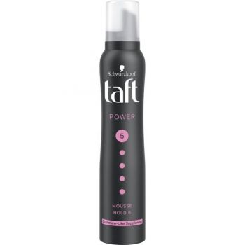 Spuma Modelatoare cu Casmir pentru Fixare Foarte Puternica - Schwarzkopf Taft Power Mousse Hold 5 Cashmere, 200 ml