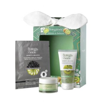 Set cadou femei, ingrijire completa pentru ten, cu extract de kiwi si mar verde