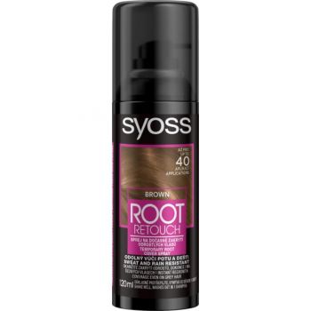Spray pentru Vopsirea Temporara a Radacinilor - Schwarzkopf Syoss Brown Root Retouch Cover Spray, saten, 120 ml