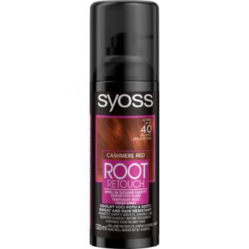 Spray pentru Vopsirea Temporara a Radacinilor - Schwarzkopf Syoss Cashmere Red Root Retouch Cover Spray, rosu casmir, 120 ml